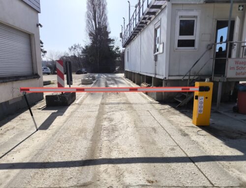 RUMATEK Elektrische Schranke für Kiesgrube in Langen