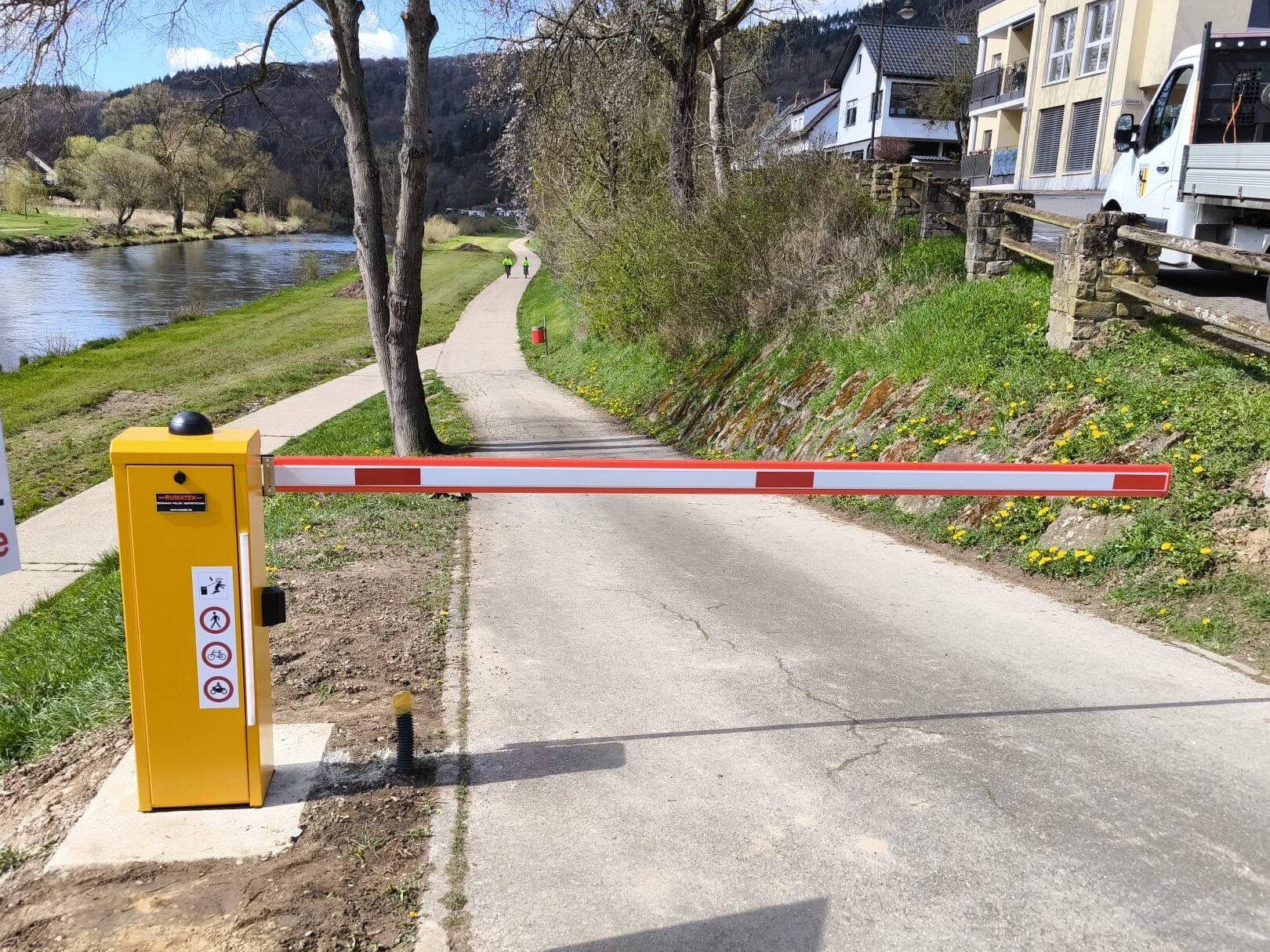 Schranke für Campingplatz Zufahrt