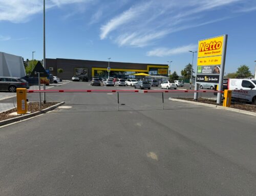 Elektrische Schranke für Supermarkt Parkplatz in Würselen